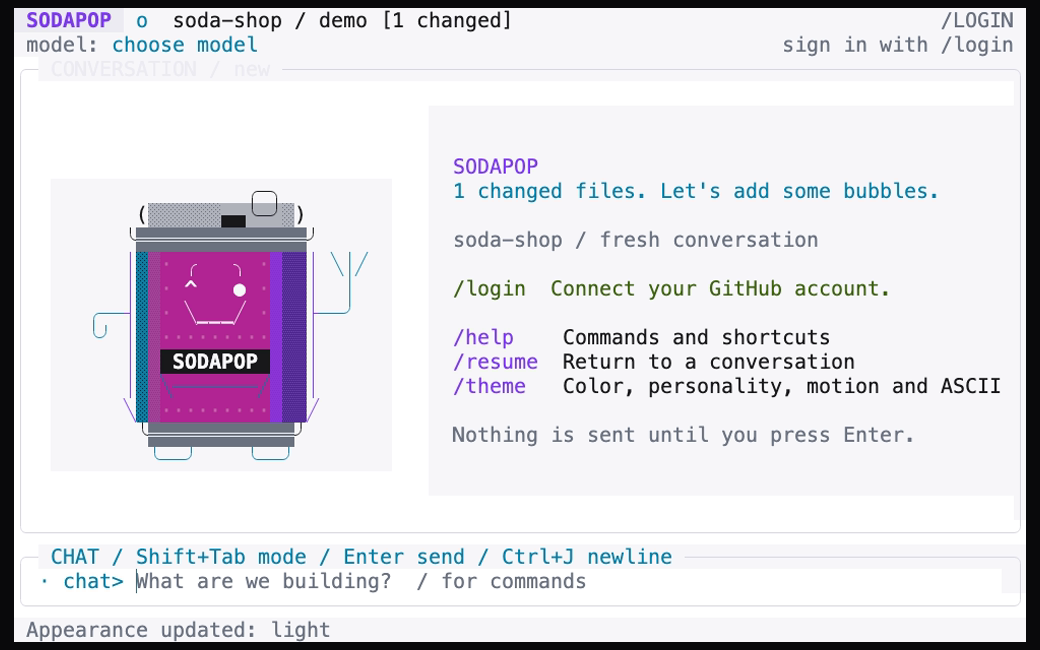 A theme for your mood: the Sodapop terminal interface